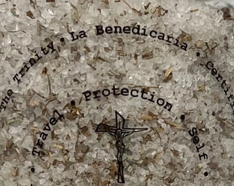 Blessed Catholic salt in the way of La Benedicaria property person Holyland  1/2 lb. jar #labenedicariasalts #labenedicariasalt