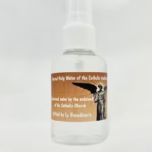 Catholic exorcised Holy Water gifted with spray bottle free refills always 2 oz  #holywater #catholicholywater #exorcisedwater