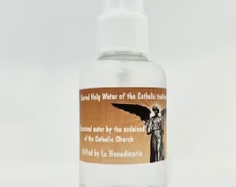 Catholic exorcised Holy Water gifted with spray bottle free refills always 2 oz  #holywater #catholicholywater #exorcisedwater