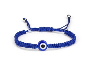 Handmade blue evil eye talisman Greek OSFM bracelet #blueevileyebracelet #evileye #talisman #protection