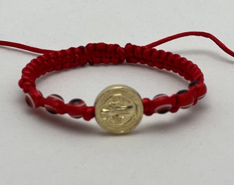 St. Benedict Evil Eye 6/3 red eye red bracelet handmade #redevileye #stbenedictbracelet #evileyebracelet #protection #evileyebracelets