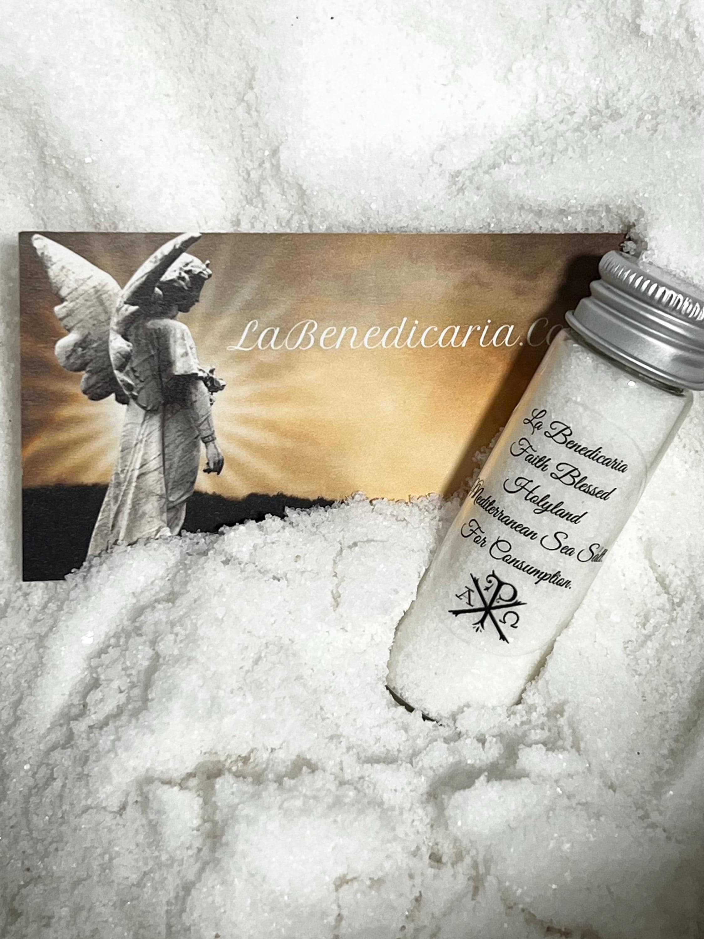 Faith Blessed Mediterranean Sea Salt for Consumption 1oz Benedicaria ...