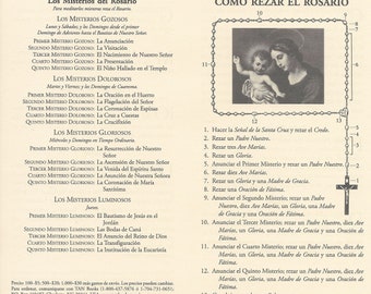 Wie rezar el Rosario auf Spanisch; wie man den Rosenkranz als digitalen Download auf Spanisch betet #Rosenkranz #howtopraytherosary #Jungfrau