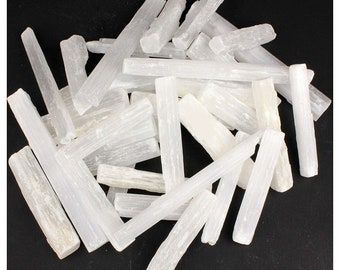 ONE Selenite pure gemstone stick from the cave of the swords, Morocco  #pureselenite #selenite #selenitecleansing #labenedicaria