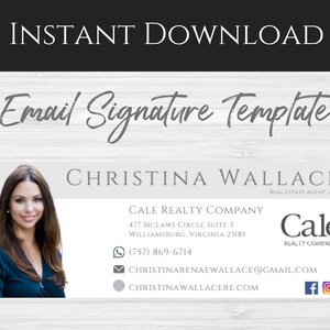 Email Signature with logo picture that you can Customize! Real Estate Business Email Signature