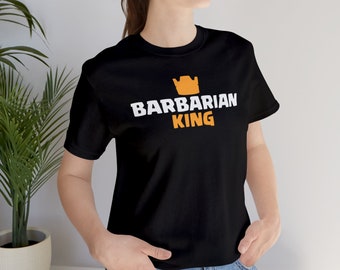 Barbarian King Clash of Clans T-shirt, Royalty Clash Tee, King Royale T-shirt, CoC Videospelskläder, Fangåva, Present till Clash-älskare