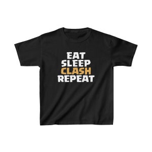 NIÑOS - Camiseta Eat Sleep Clash Repeat, camiseta Clash of Clans, camiseta Funny Clash of Clans, camiseta Clash Royale, regalo para Clash of Clans Child