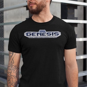 Sega Genesis Logo T-Shirt, Retro 90s Gaming Tee for Sega Fans, Classic Console Graphic Shirt, Perfect Gamer Gift Idea