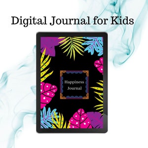 Diario de felicidad de los niños. Descarga digital. Cuaderno digital para niños.