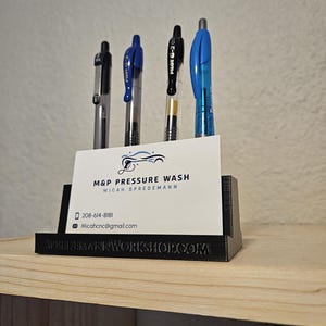 Porte-cartes de visite, entrez le nom personnalisé, porte-stylo, accessoires de bureau, ordinateur de bureau, ordinateur portable, organiseur de bureau, espace de travail