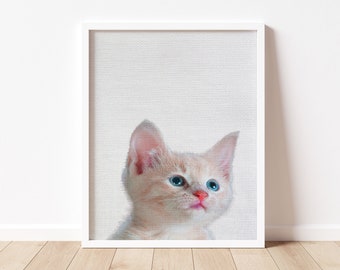 Kitten Wall Art, Kitten Nursery Print for Nursery Wall Art, Kitten Print for PlayRoom Wall Art * Instant Download