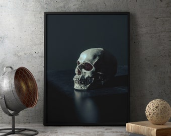 Goth Decor for Rustic Halloween, Skull Wall Art for Gothic Home Decor, *Instant Download*