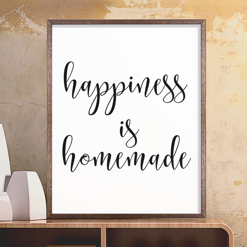 Apartment Decor, Happiness is Homemade, Home Sign for Modern Home Decor Instant Download image 7