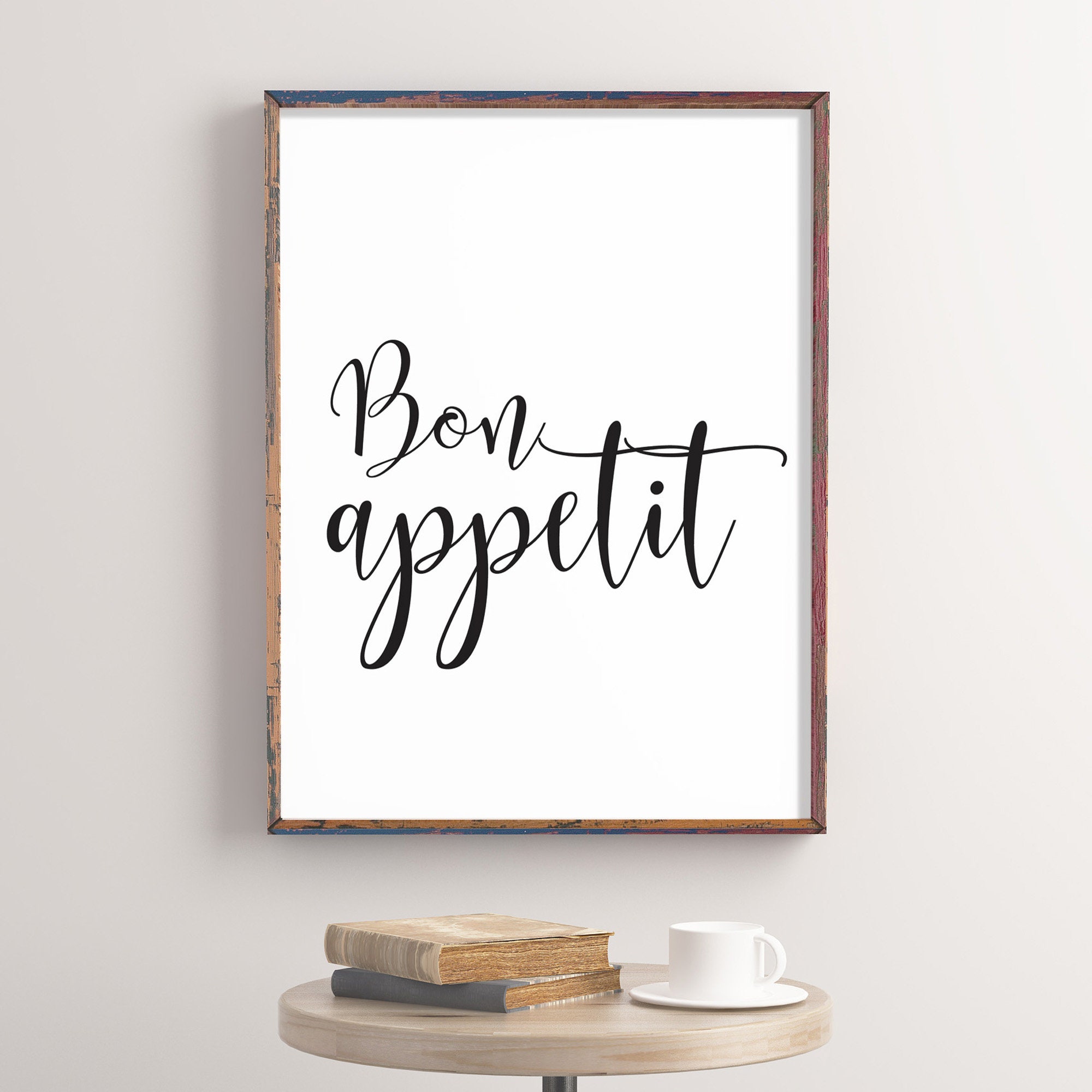 Bon Appetit Sign Kitchen Prints for Kitchen Wall Decor - Etsy
