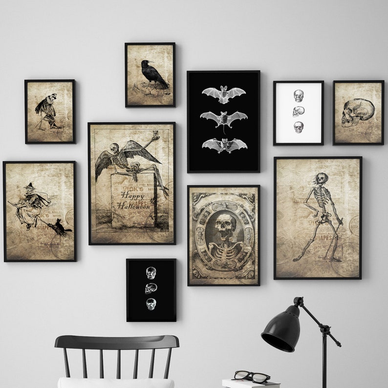 Crow for Halloween Wall Decor Halloween Printable for Creepy - Etsy