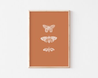 Moth Print, Insect Wall Art pour Halloween Decor, Moth Halloween Print, vintage Illustration pour Vintage Halloween *instant Download