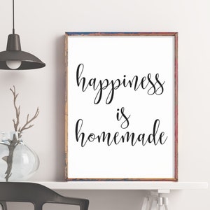 Apartment Decor, Happiness is Homemade, Home Sign for Modern Home Decor Instant Download image 5