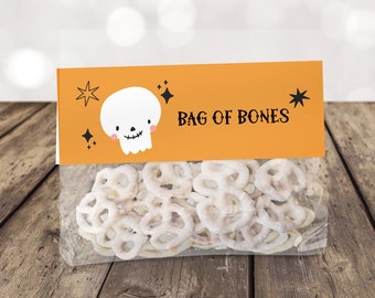 Halloween Bag Topper for Halloween Favors, Treat Bag Toppers for Halloween Treat Bag, Halloween Printable , *Instant Download