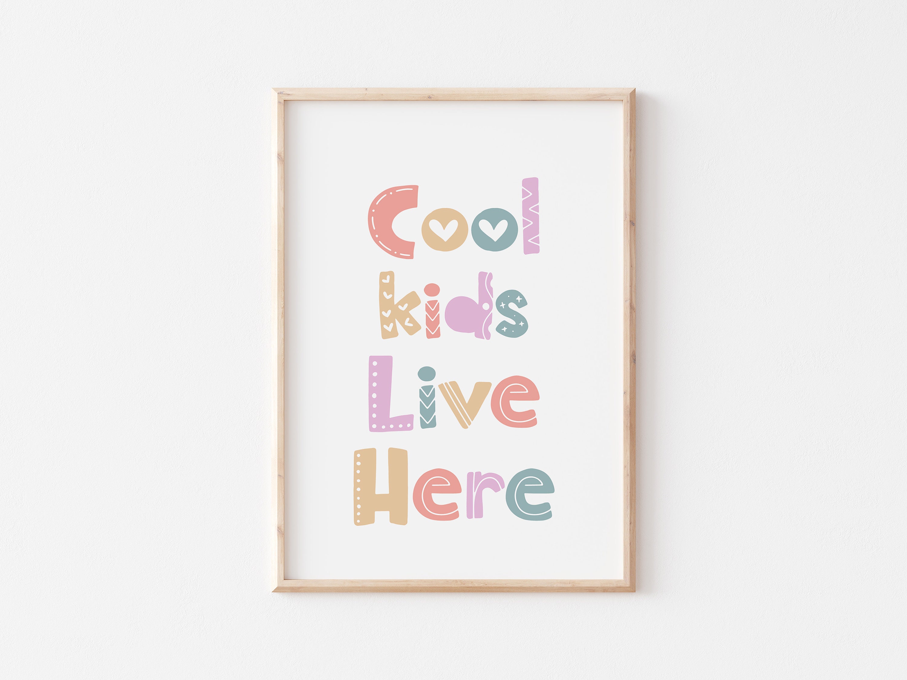 Art & Collectibles Digital Prints Cool Kids Live Here Classroom Posters
