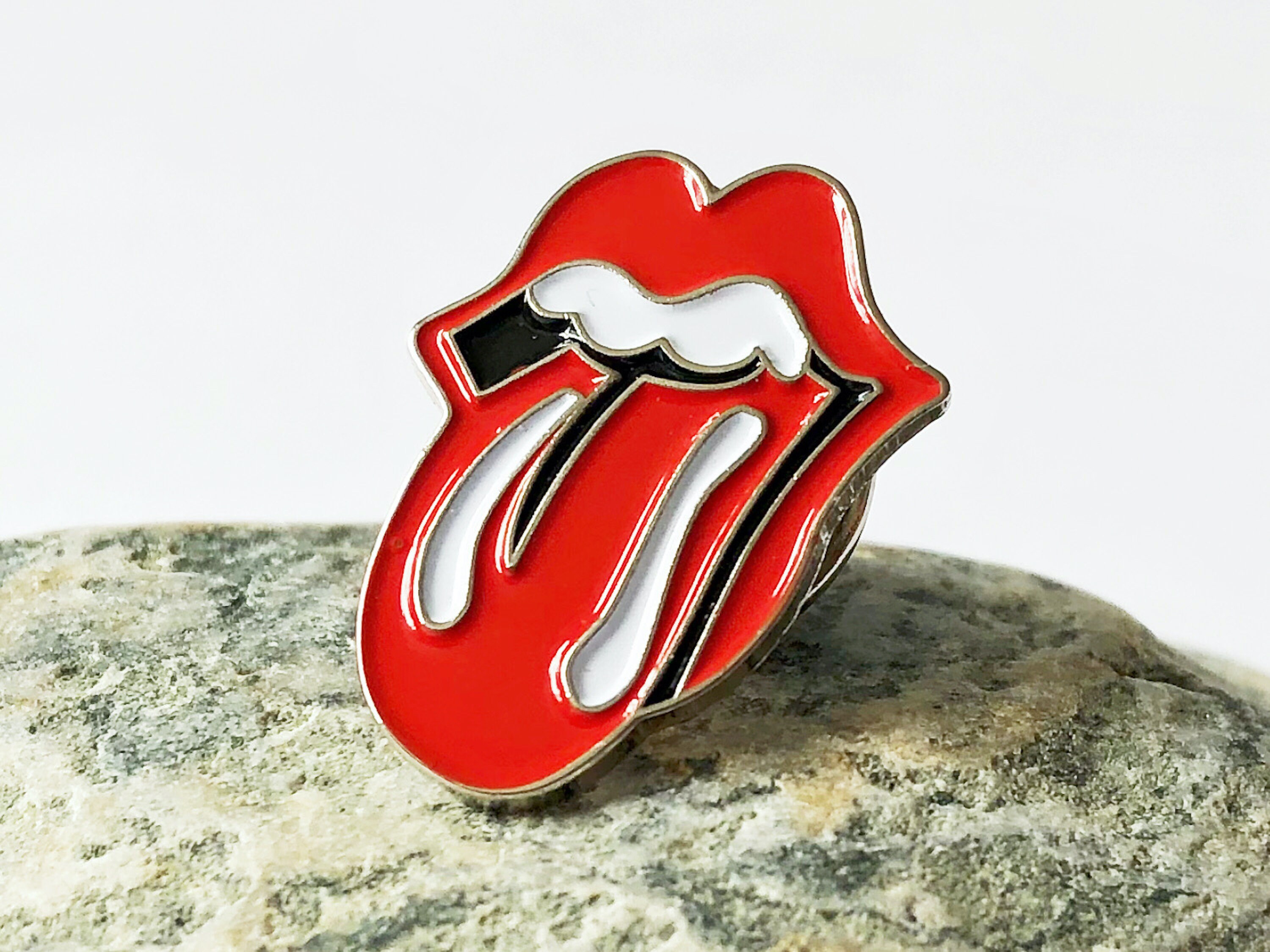 ROLLING STONES Lips Enamel Lapel Pin Badge Etsy