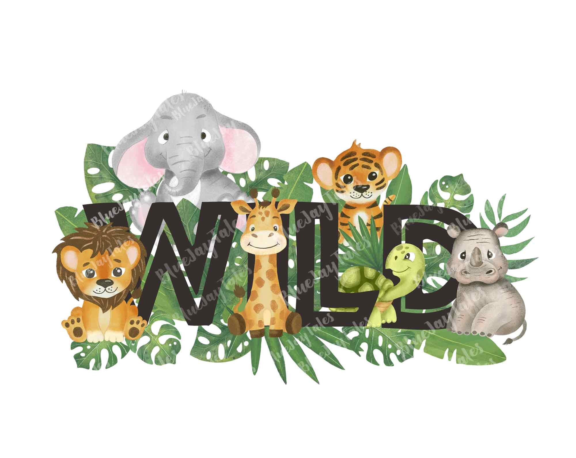 Wild PNG Safari woodland sublimation PNG file baby animals Etsy