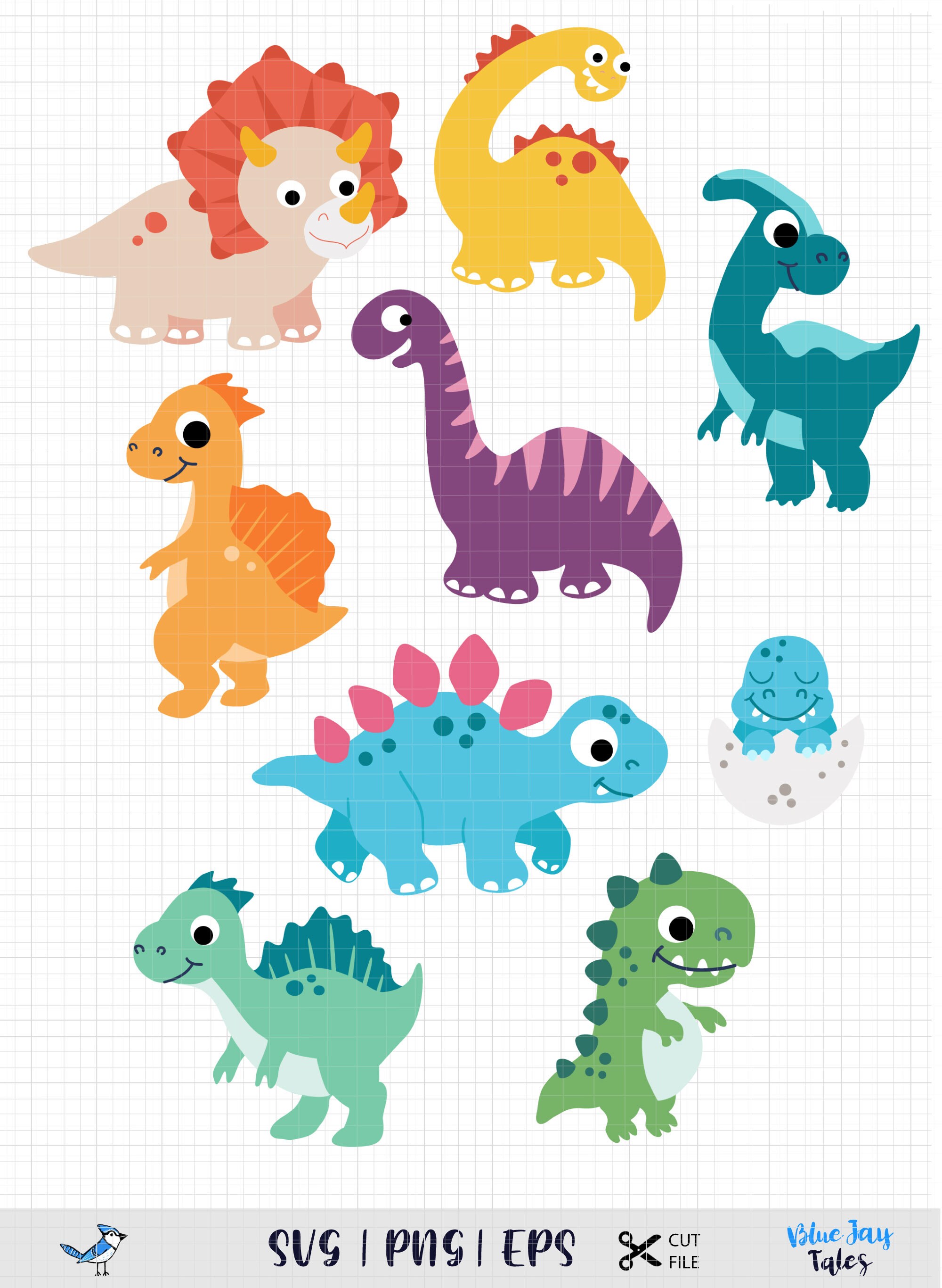 Download Dinosaur SVG bundle birthday svg Jurassic Animal Clipart ...