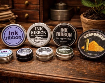 Latas coleccionables de tinta, cinta y pólvora de Resident Evil / Inspiradas en el sistema de guardado de máquina de escribir