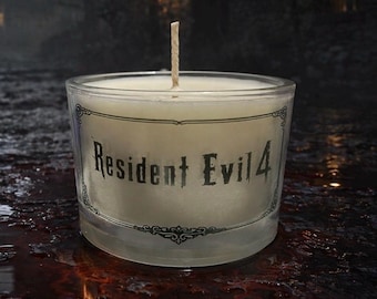 Resident Evil 4 Inspired Candle – Gamer Gift | Horror Decor | Leon Kennedy Candle |  Scented Soy Candle