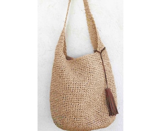 Umhängetasche aus Bast, schicke Boho-Tasche, Palmentasche, Boho-Tasche, Sommertasche