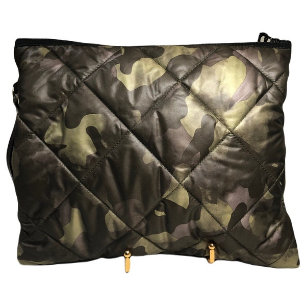 Pochette Camouflage en tissu matelassé, tissu doudoune