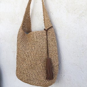 Sac raphia besace , sac boho chic, palm tree bag, sac boho, sac summer image 5