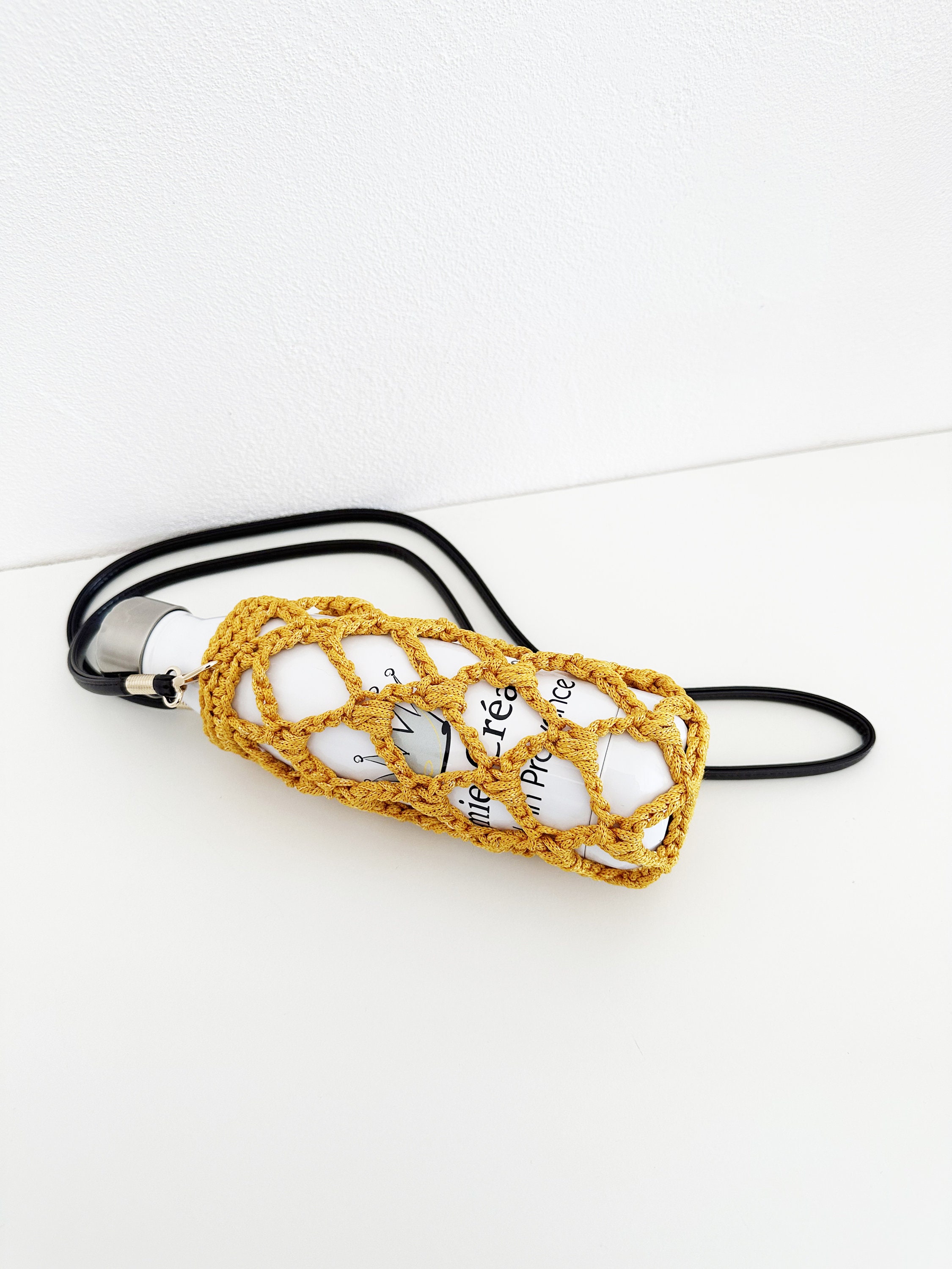 Porte-bouteille En Filet Macramé - Housse Coton Pour Gourde De Sport