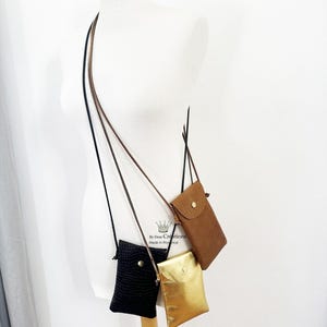 Leather Cell Phone Case Bag, Phone Crossbody Case, Phone Pouch