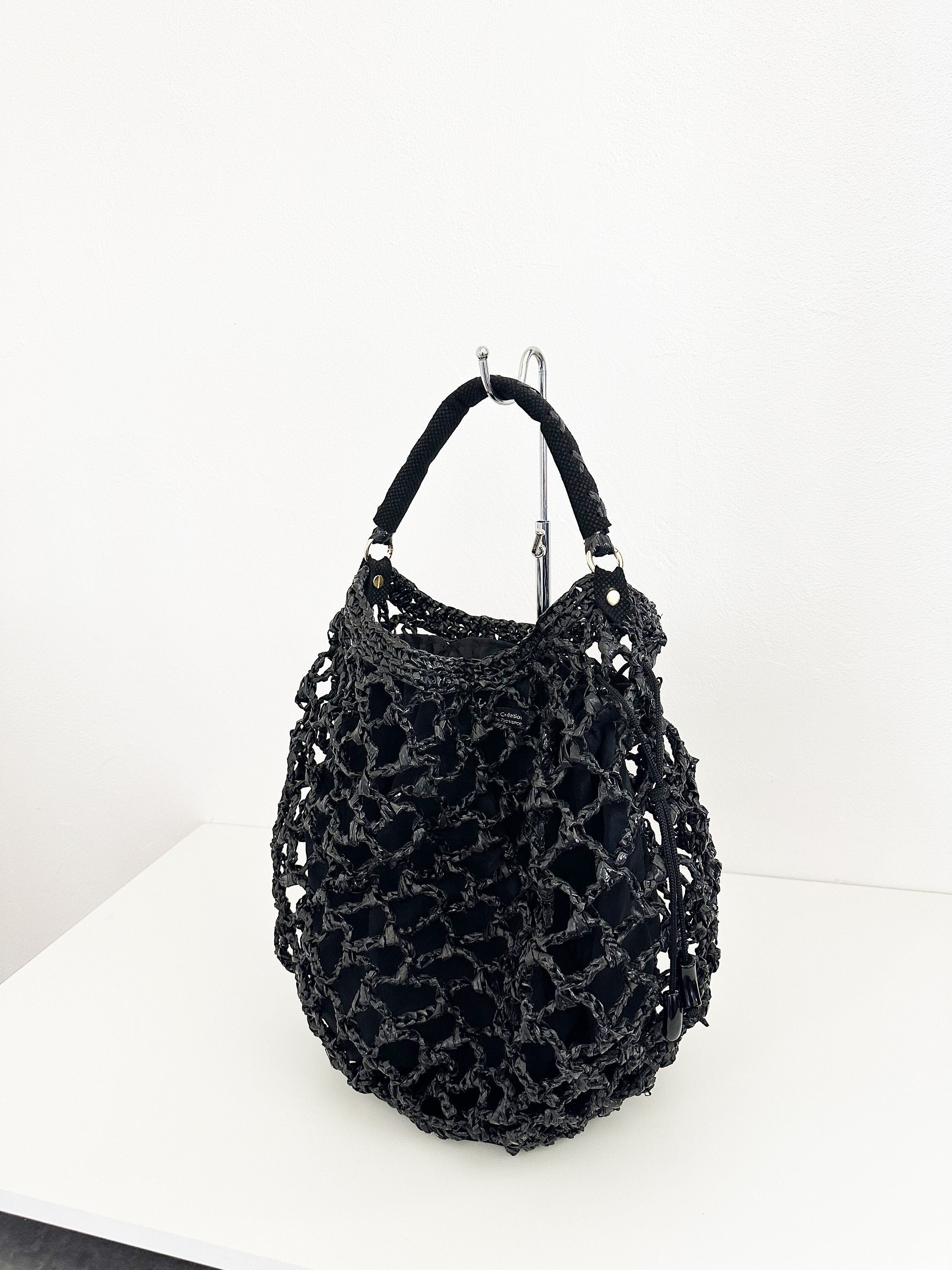 Leather net bag sale