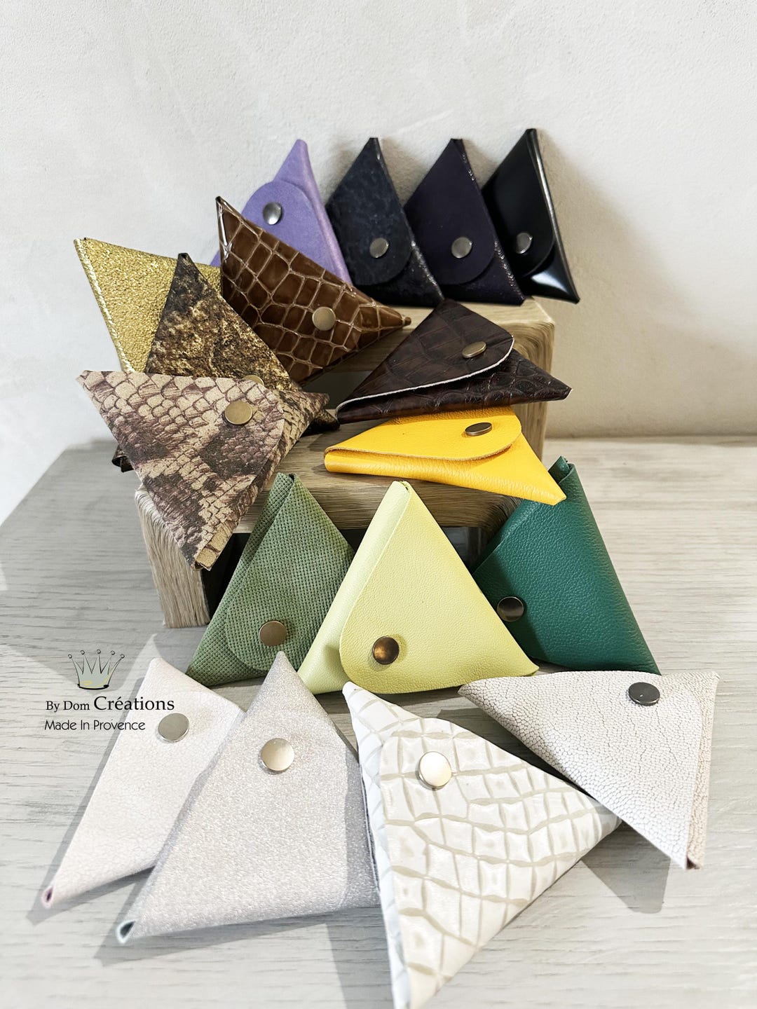 Triangular Coin Purse Triangle Leather Coin Purse, Handmade Leather Coin Purse - Etsy
