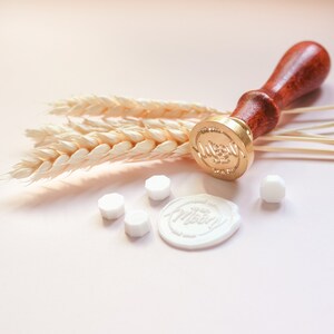 I Love You Under The Moon Wax Seal Stamp, Wedding Invitation