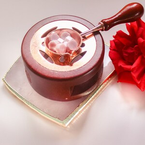 Wachssiegel Schmelzbrenner - Roségold, Siegelwachsstempel als Geschenk, individuelles Wachssiegelset, Wachssiegelofen, Wachssiegelstempel individuell