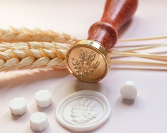 Wax Seal Stamp lavender with wood or pink crystal handle, Wax Sealing Supplies, Wedding Invitation, Greeting Card Tools
