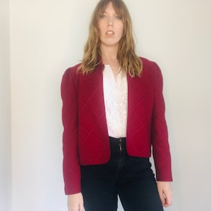 Vintage Louis Féraud Women&#39;s Wool Cropped Jacket