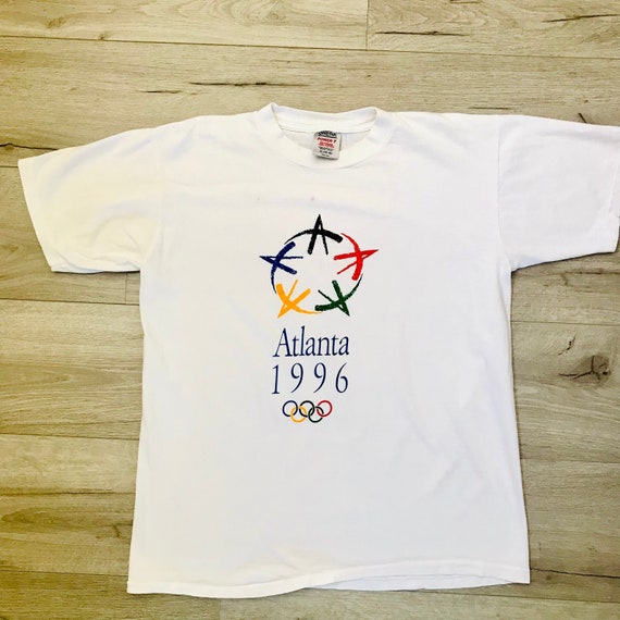 Vintage 1996 Atlanta Olympics T-Shirt, Size Medium - image 1