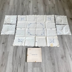 Vintage 5pc Bridge Set with Table Linen & Napkins