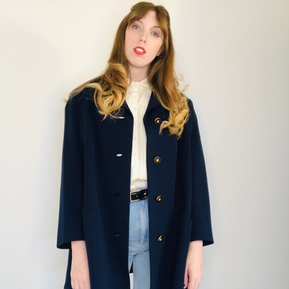 Vintage Navy Blue Peacoat