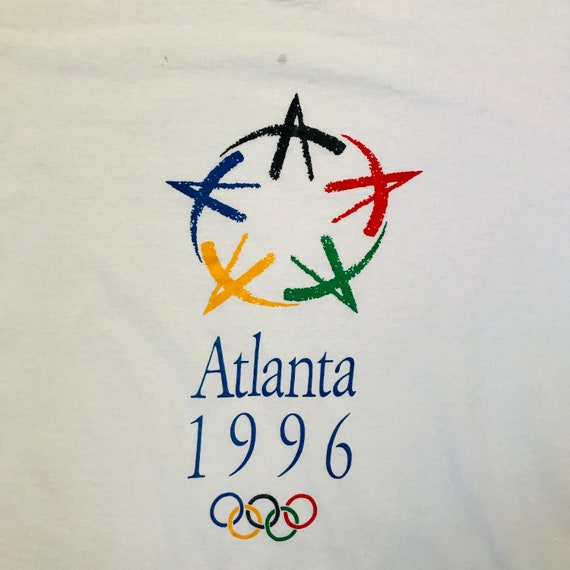 Vintage 1996 Atlanta Olympics T-Shirt, Size Medium - image 2