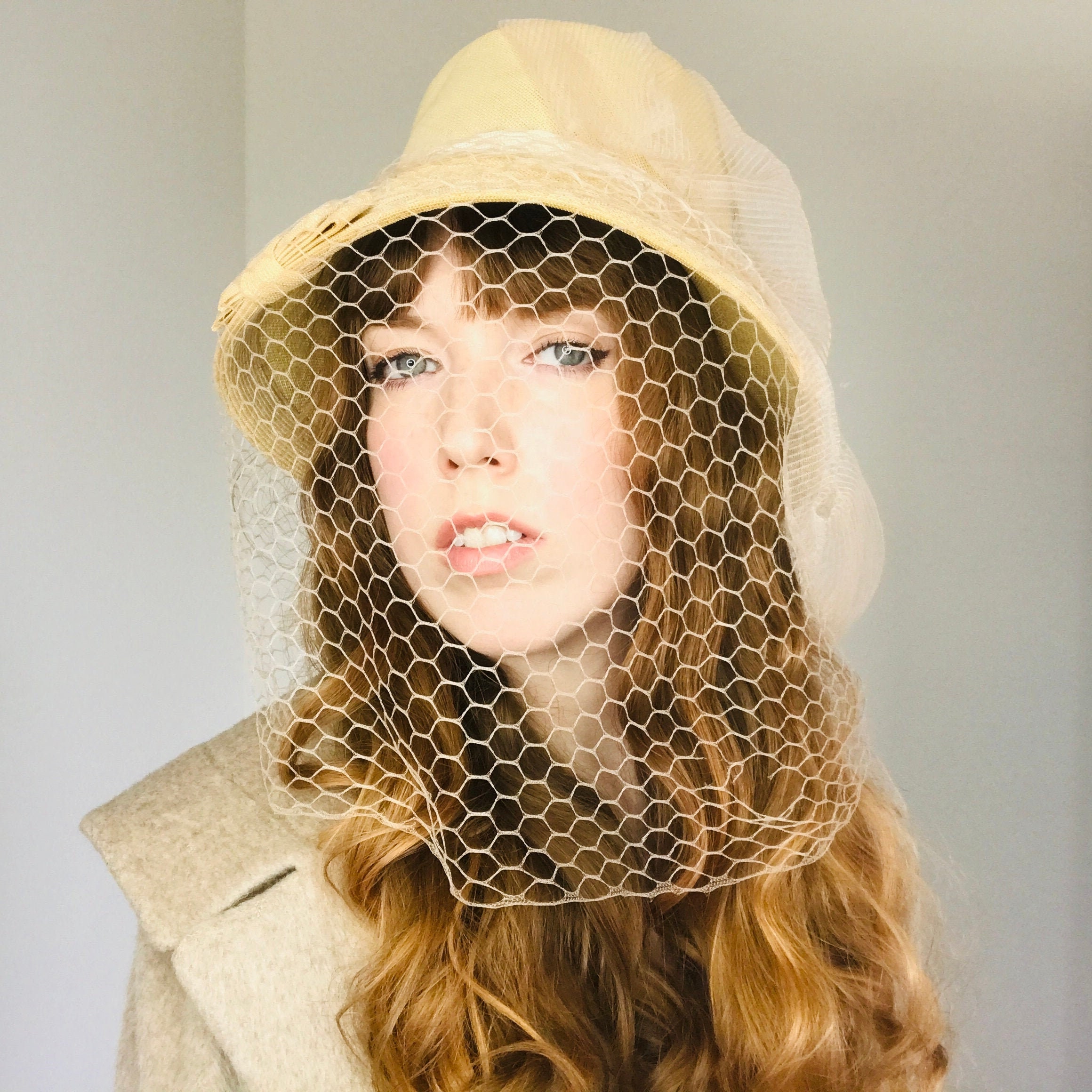 Vintage Noreen Fashion Hat With Pink Veil - Etsy Denmark display picture 1