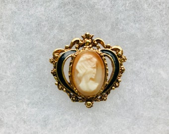 Vintage Florenza Cameo Brooch - AS IS