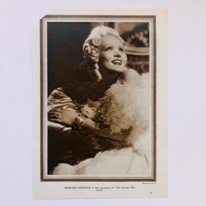 Vintage Marlene Dietrich The Scarlet Empress Magazine Clipping