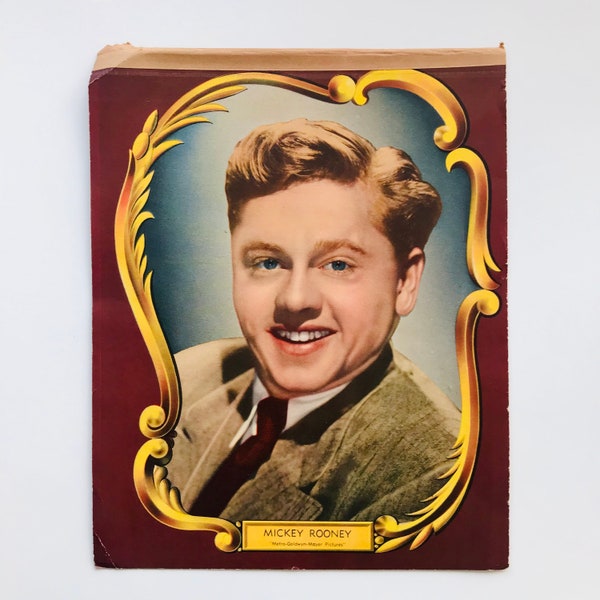 Vintage 1940s Mickey Rooney MGM Promotional Notepad Cover