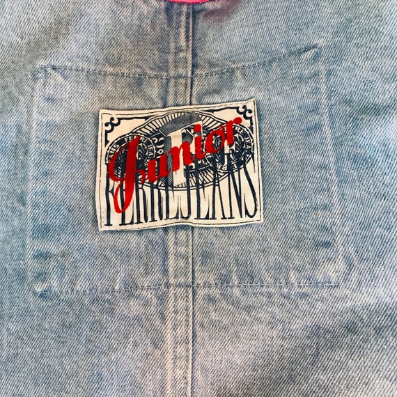 Vintage Ferré Jeans Denim Jacket with Pink Collar - image 8