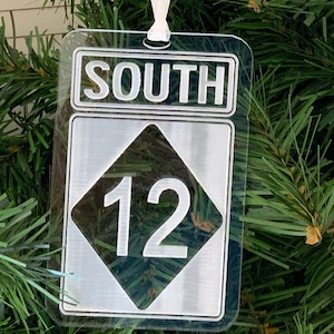 Outer Banks HWY 12 South Ornament, NC 12 South Ornament, OBX, Christmas Ornament, Beach, Holiday, Iconic Hwy, Beach Road