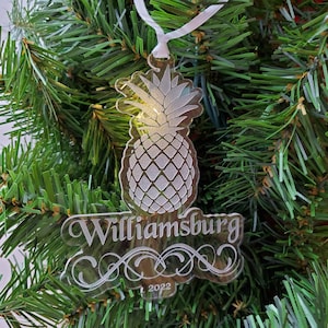 Williamsburg Ornament, Colonial Williamsburg Ornament, Williamsburg Virginia Ornament, Williamsburg Christmas, Pineapple, Hospitality